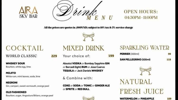 AIRA Sky Bar & Lounge · 河内 · 酒廊 9